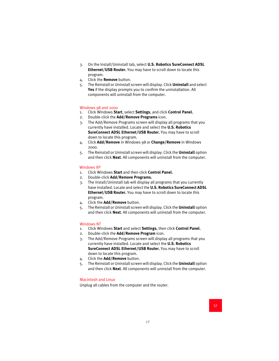 USRobotics 9003 User Manual | Page 21 / 182