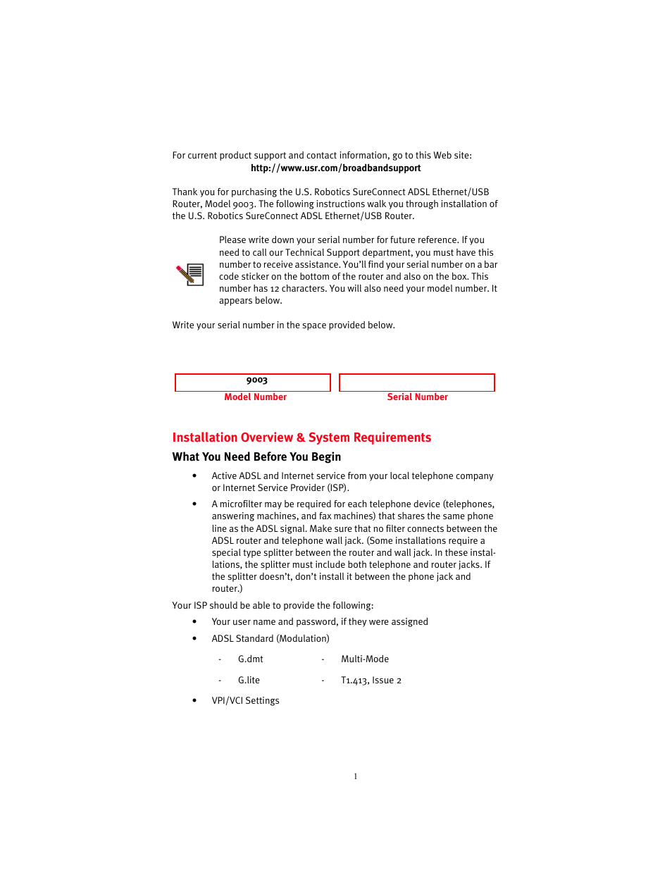 English, Installation overview & system requirements | USRobotics 9003 User Manual | Page 5 / 182