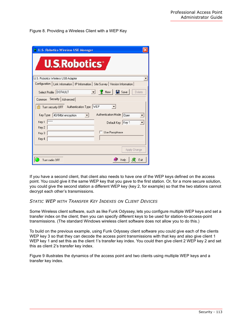 USRobotics Instant802 APSDK User Manual | Page 113 / 328