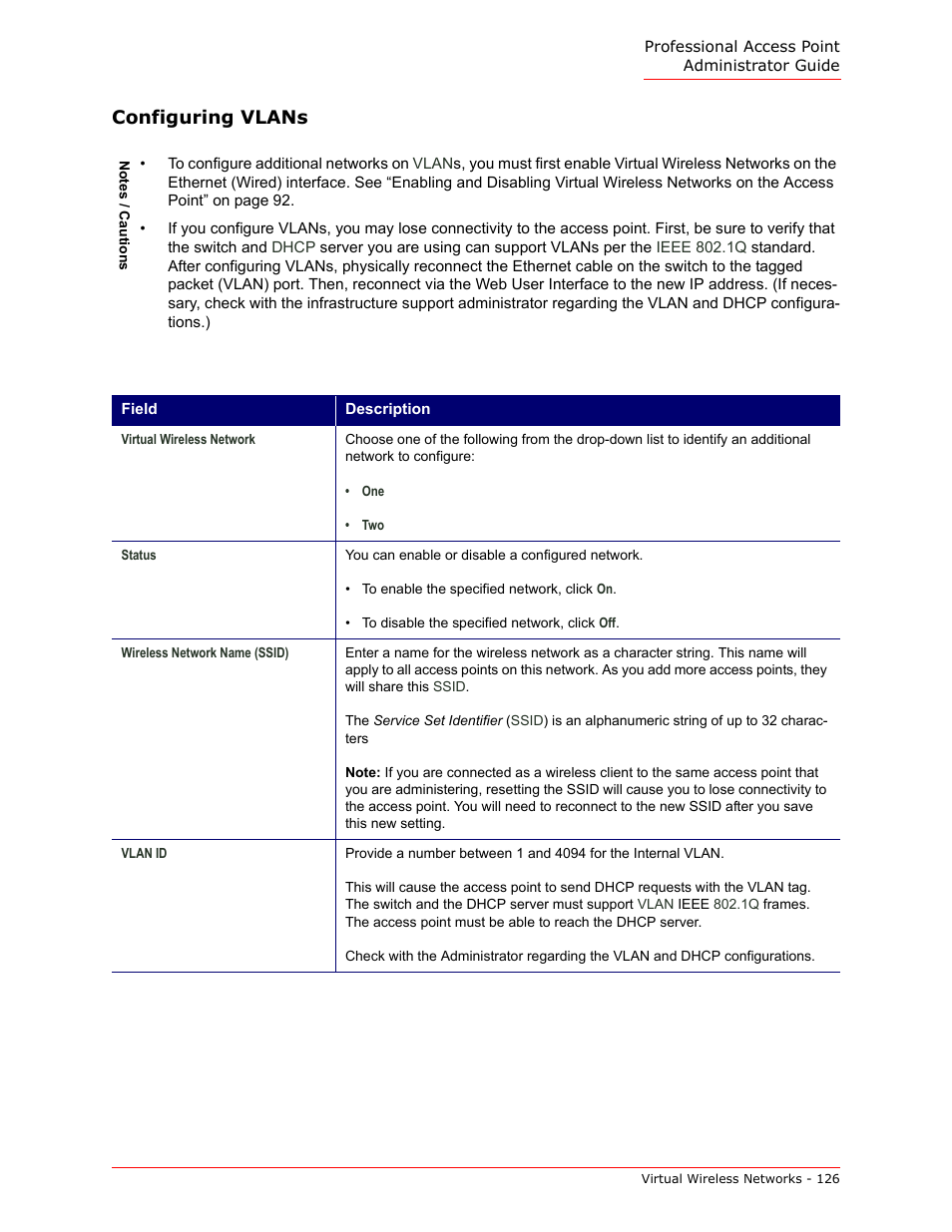 Configuring vlans | USRobotics Instant802 APSDK User Manual | Page 126 / 328