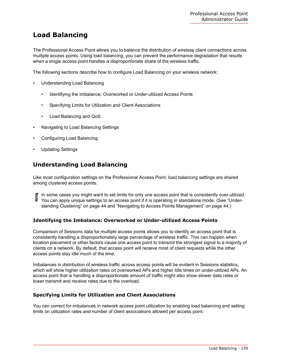 Load balancing | USRobotics Instant802 APSDK User Manual | Page 139 / 328