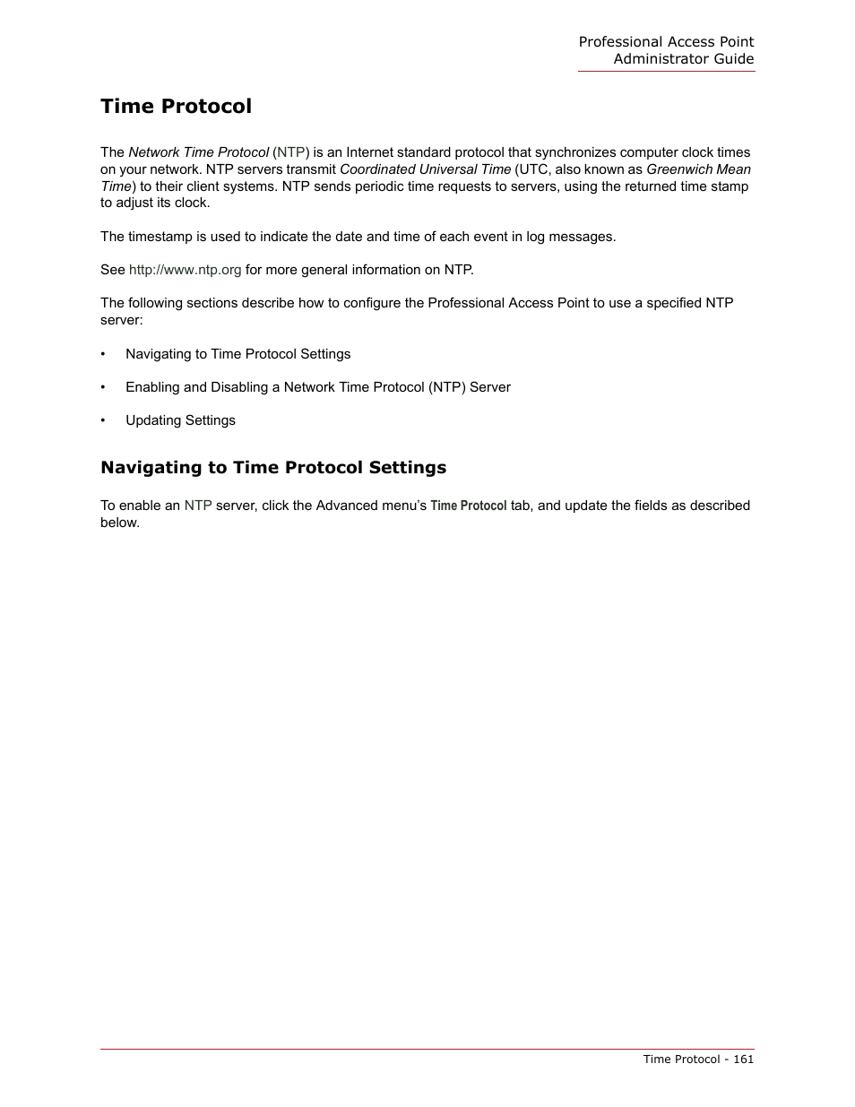 Time protocol | USRobotics Instant802 APSDK User Manual | Page 161 / 328