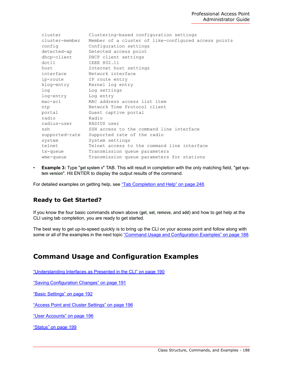 Command usage and configuration examples, Ready to get started | USRobotics Instant802 APSDK User Manual | Page 188 / 328