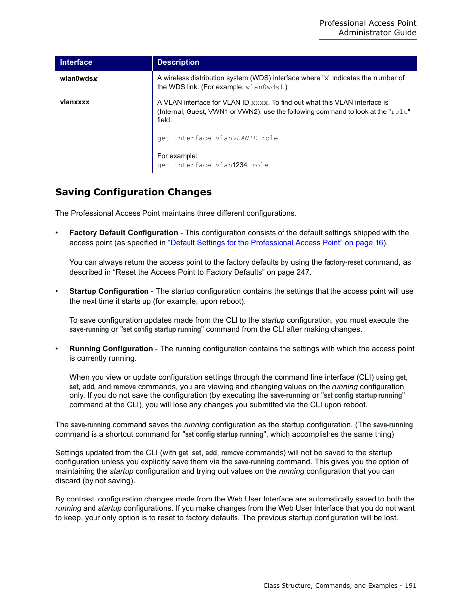 Saving configuration changes, Saving con | USRobotics Instant802 APSDK User Manual | Page 191 / 328