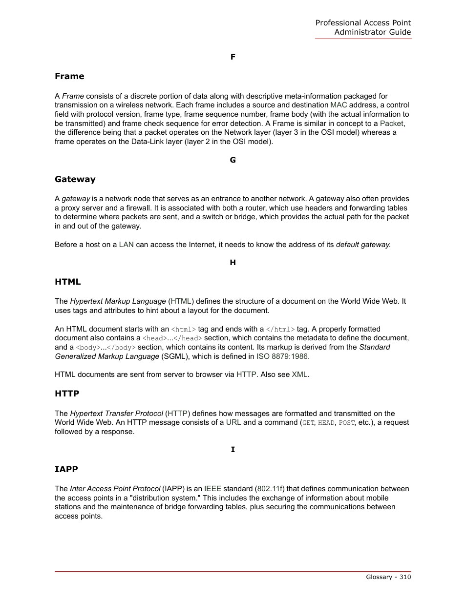 A frame, Iapp, Frame | Http, Gateway | USRobotics Instant802 APSDK User Manual | Page 310 / 328