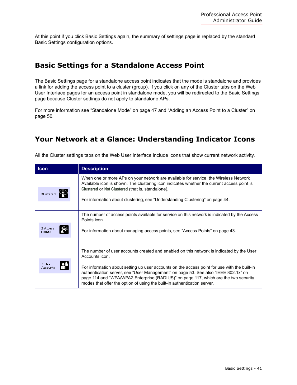 Basic settings for a standalone access point | USRobotics Instant802 APSDK User Manual | Page 41 / 328