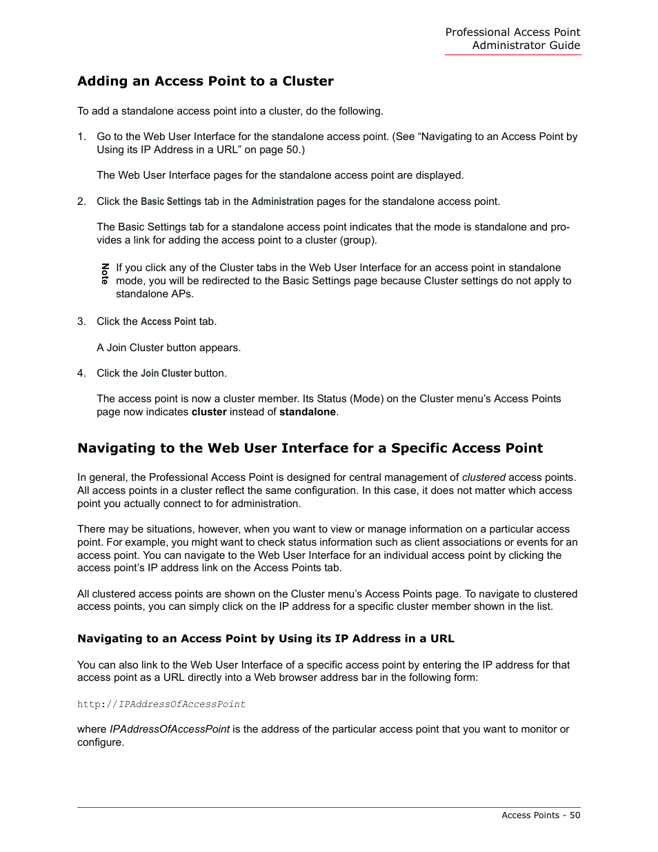 Adding an access point to a cluster | USRobotics Instant802 APSDK User Manual | Page 50 / 328