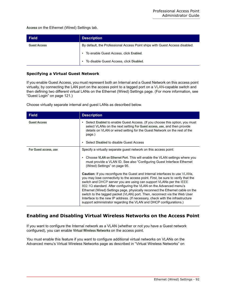 Specifying a virtual guest network | USRobotics Instant802 APSDK User Manual | Page 92 / 328