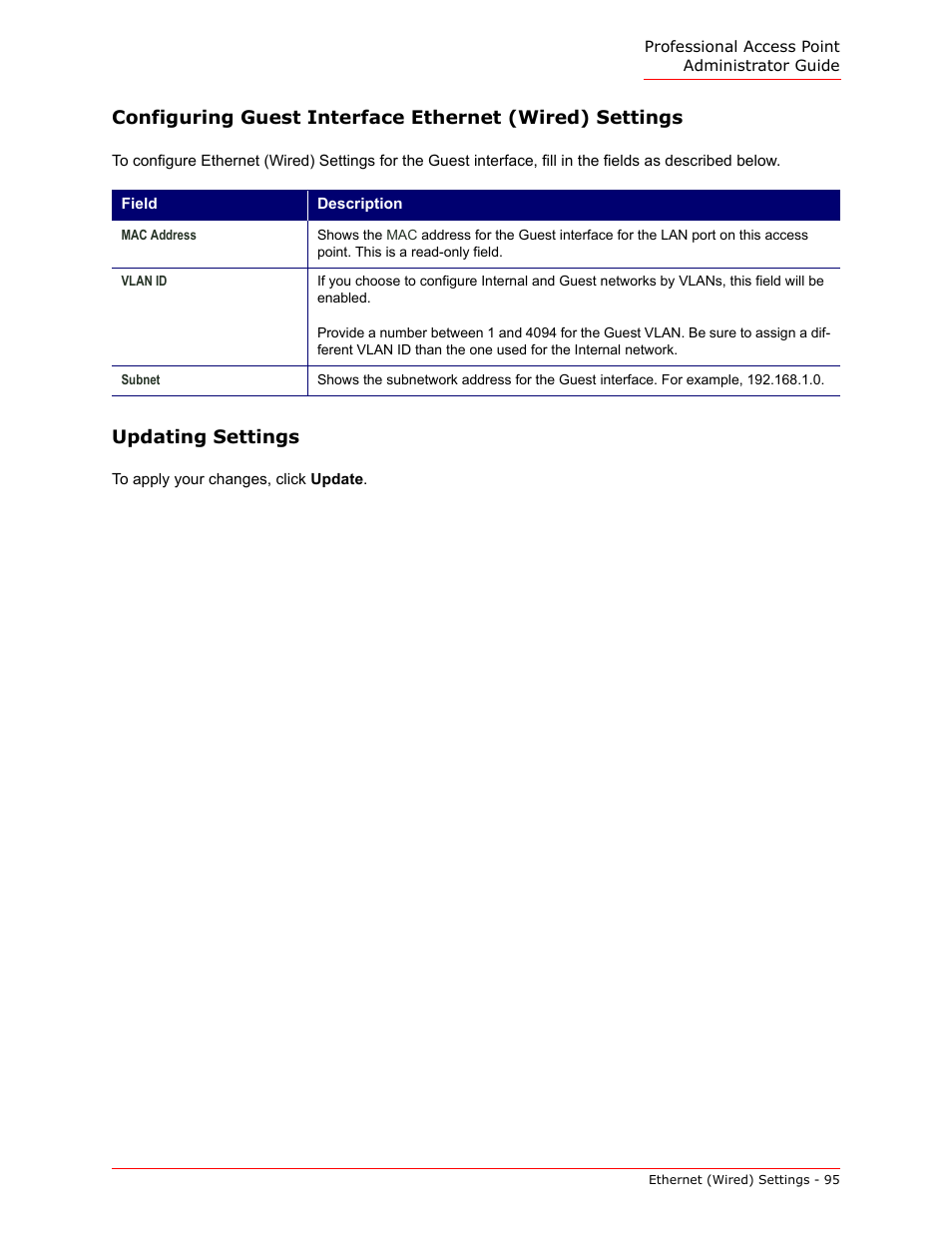 Updating settings | USRobotics Instant802 APSDK User Manual | Page 95 / 328