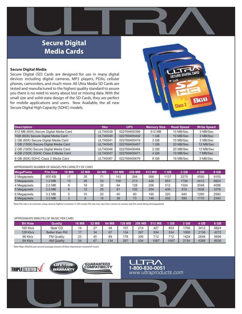 Ultra Products ULT40040 User Manual | 1 page