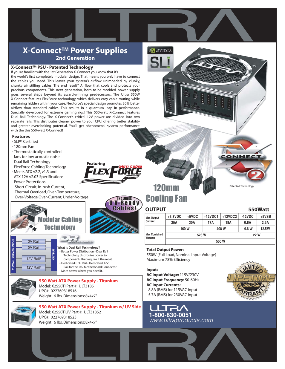 Ultra Products X-Connect X2550TI User Manual | 1 page