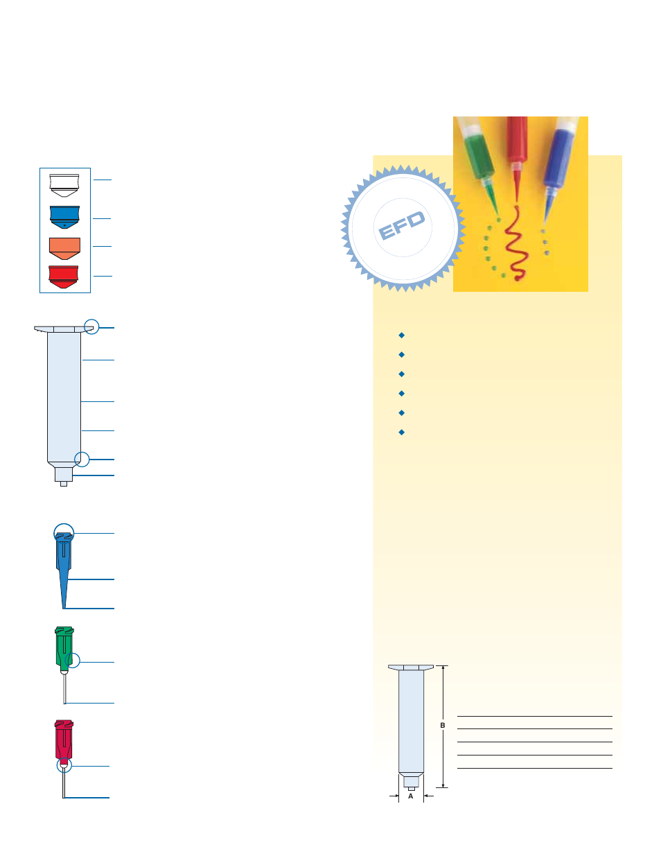 Ultra dispense components, Benefits, Shipments | Quality assurance, Barrel dimensions, Pistons syringe barrels dispense tips, Cer tifi ed | Ultra Products Nordson v051806 User Manual | Page 11 / 20