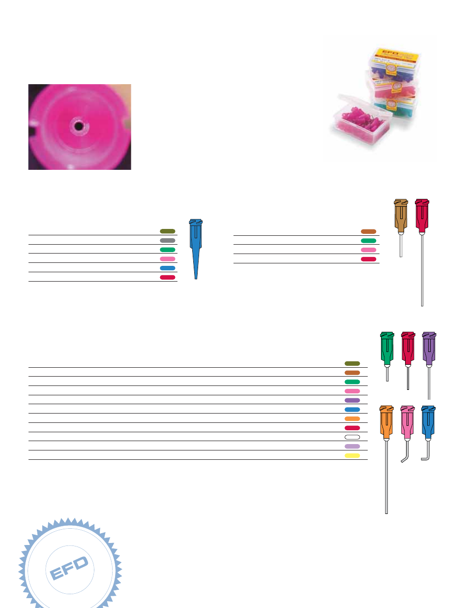 Precision dispense tips, Cer tifi ed, Smooth-flow tapered tips | Precision stainless steel tips, Flexible tips, 50 tips per box ), 50 tips per box) | Ultra Products Nordson v051806 User Manual | Page 13 / 20