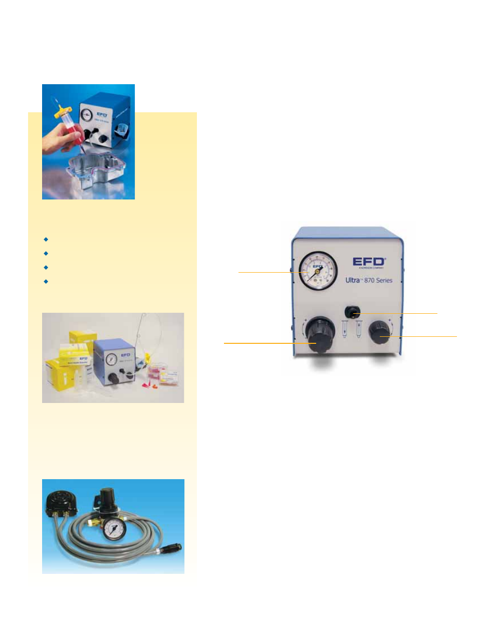 Ultra 870 series, Ultra850d, Fluid dispensing kit | Pneumatic dispenser, Key features | Ultra Products Nordson v051806 User Manual | Page 6 / 20