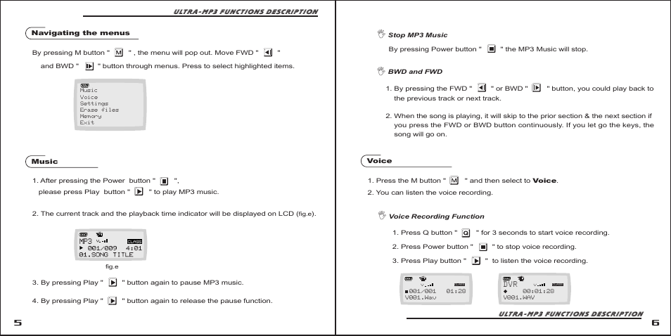 Ultra Products MP3 Player User Manual | Page 4 / 12