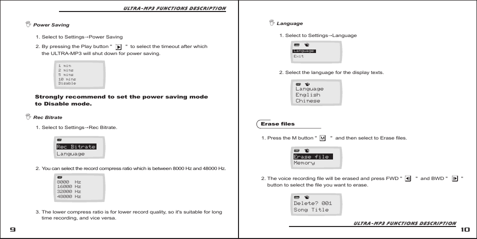 Ultra Products MP3 Player User Manual | Page 6 / 12