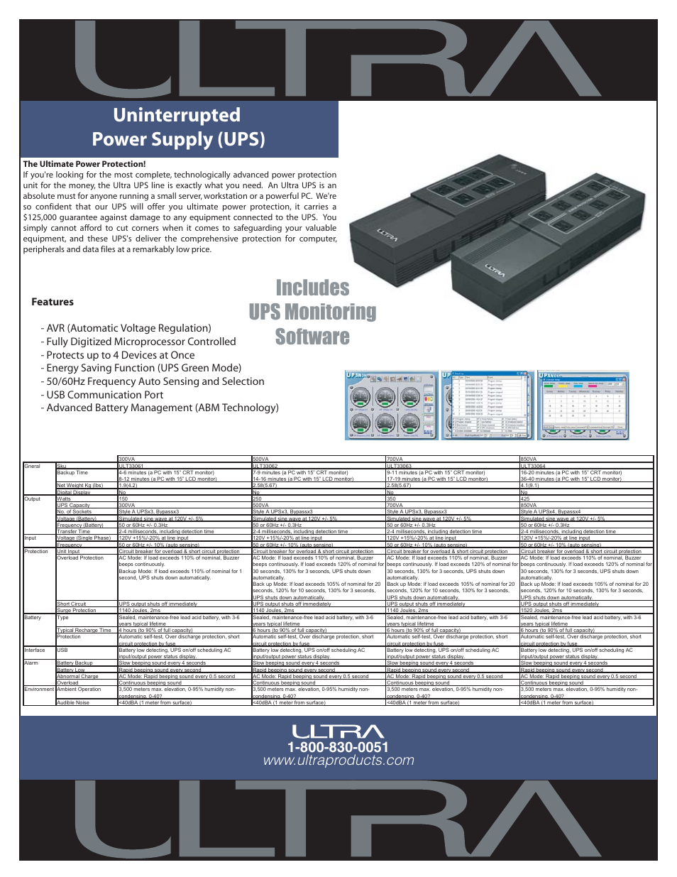 Ultra Products ULT33063 User Manual | 1 page