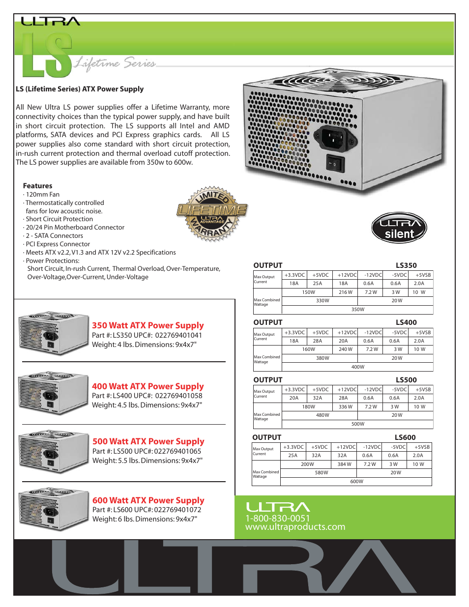 Ultra Products LS User Manual | 1 page