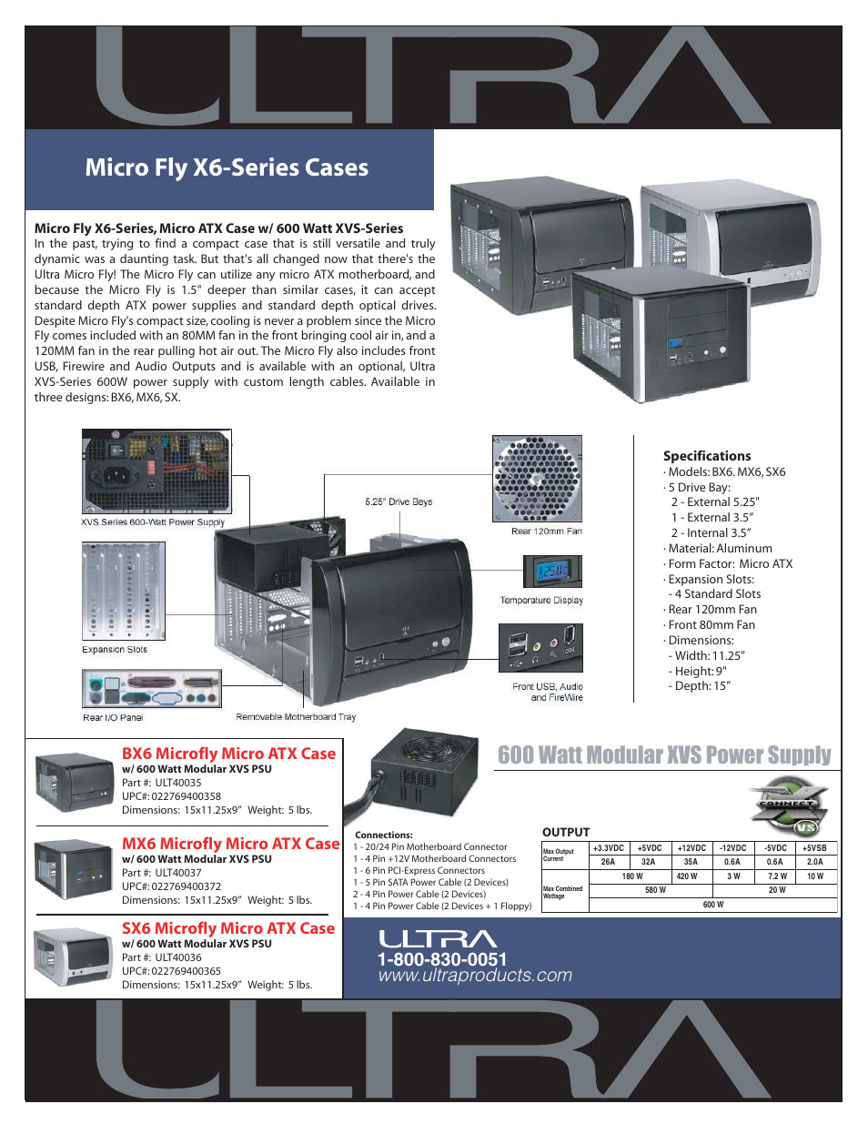 Ultra Products Micro Fly X6-Series Cases BX6 User Manual | 1 page