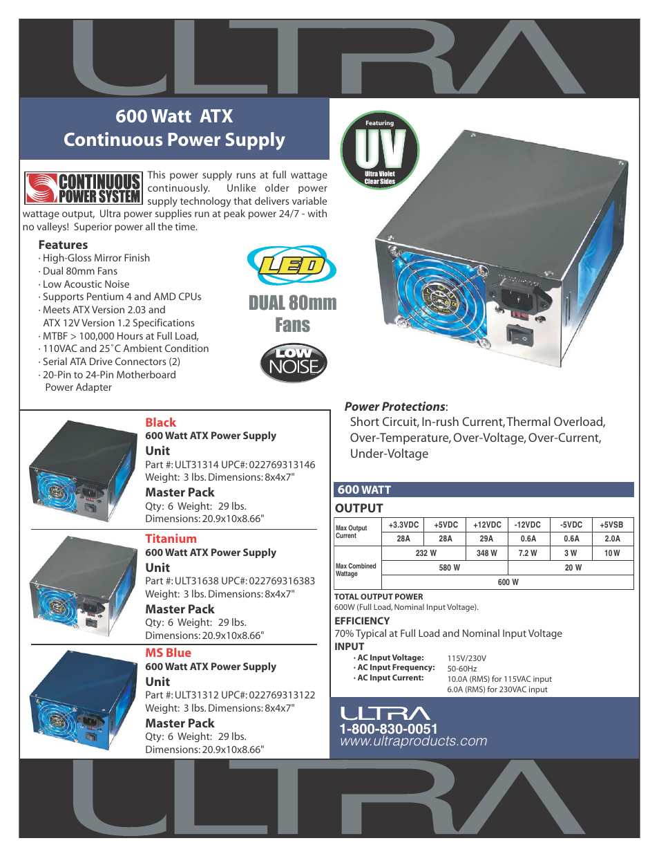 Ultra Products ULT31312 User Manual | 1 page