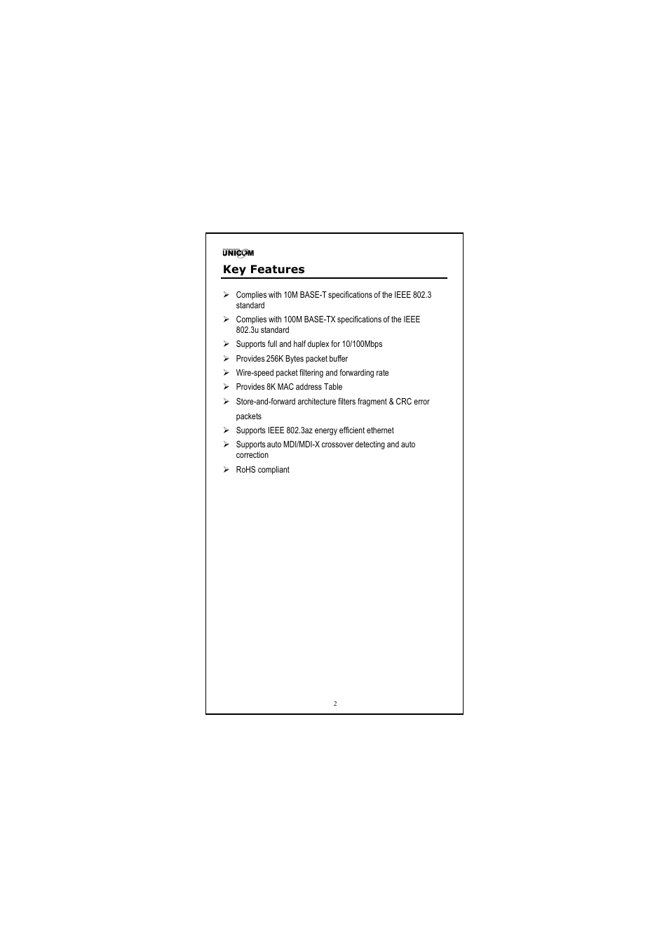 UNICOM Electric fep-31024t-2 User Manual | Page 3 / 8