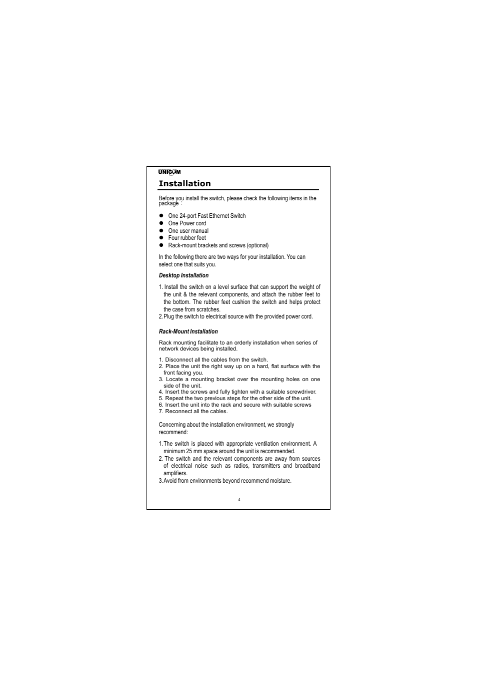 UNICOM Electric fep-31024t-2 User Manual | Page 5 / 8