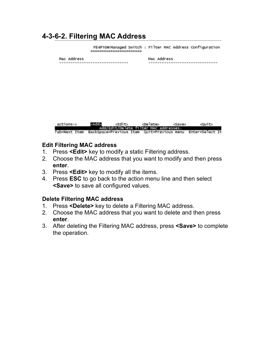 3-6-2. filtering mac address | UNICOM Electric 8 User Manual | Page 25 / 64