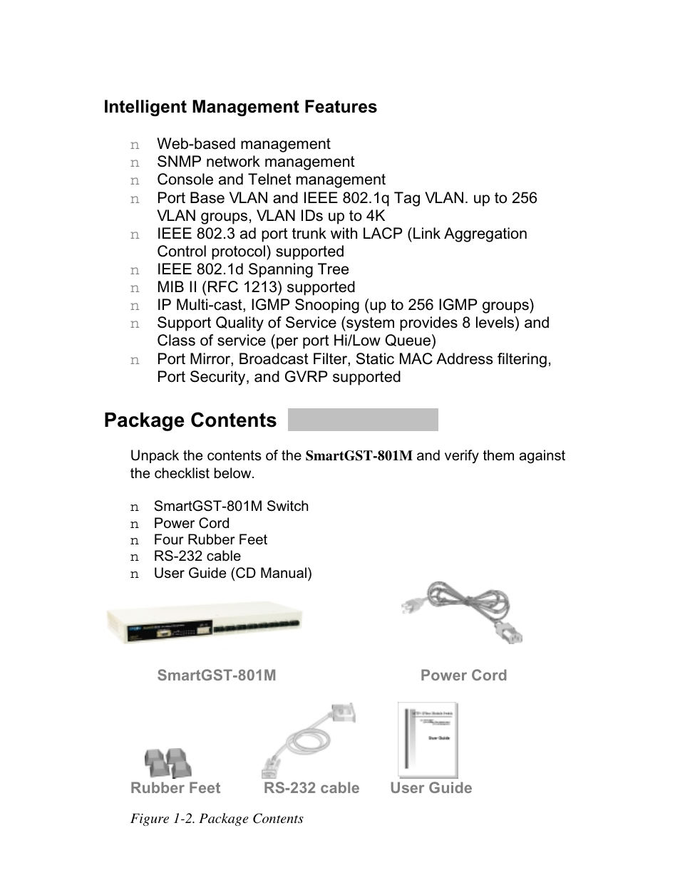 Package contents | UNICOM Electric 8 User Manual | Page 3 / 64