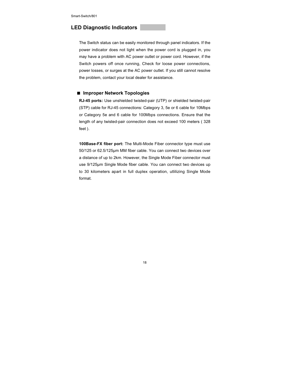 Led diagnostic indicators | UNICOM Electric FEP-30109T-C-SM User Manual | Page 19 / 22