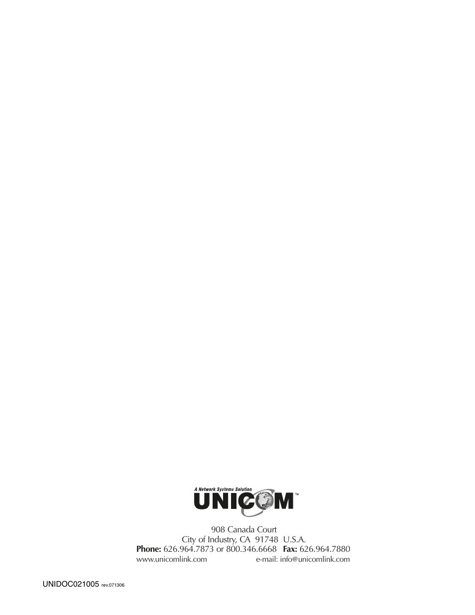 UNICOM Electric DynaGST/2402G User Manual | Page 18 / 18