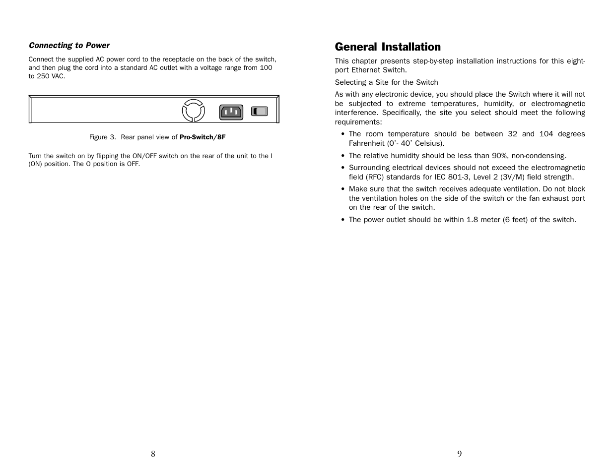 General installation | UNICOM Electric Pro- 8F User Manual | Page 10 / 10