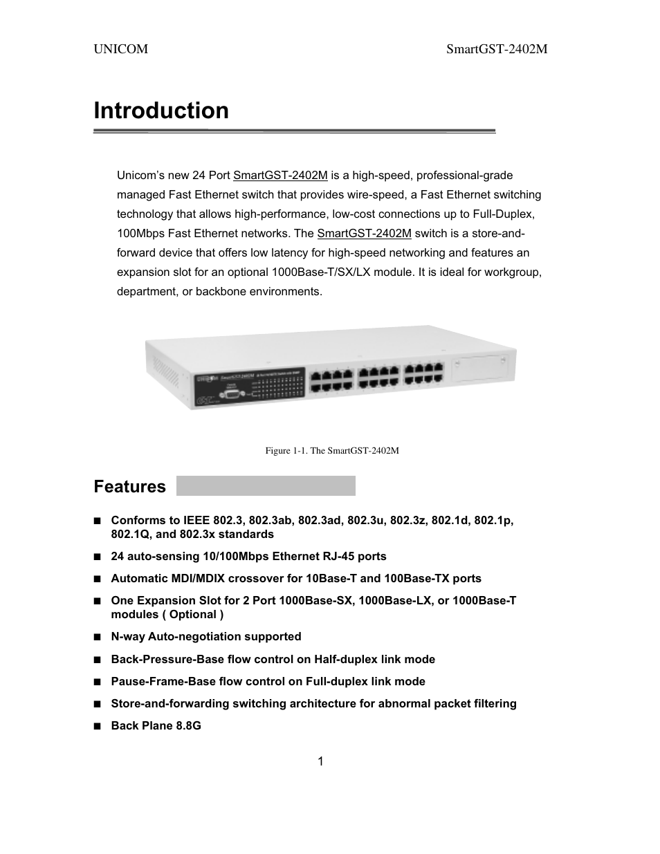 UNICOM Electric SmartGST-2402M User Manual | 82 pages