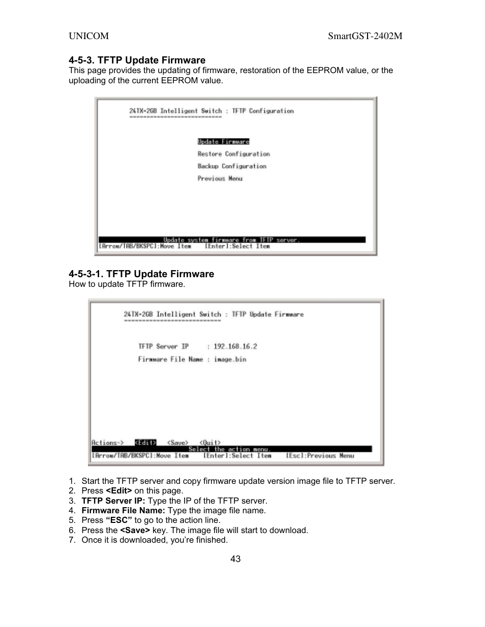 UNICOM Electric SmartGST-2402M User Manual | Page 44 / 82