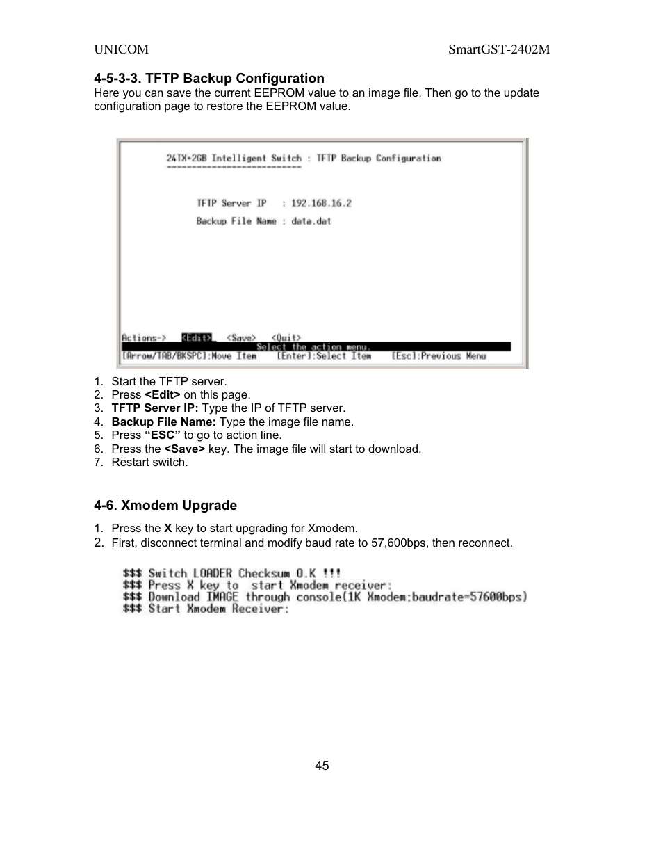 UNICOM Electric SmartGST-2402M User Manual | Page 46 / 82