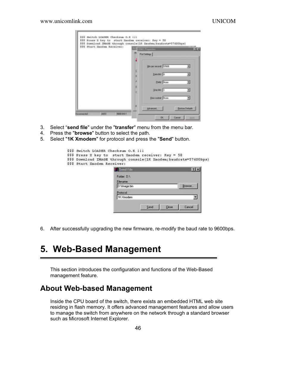 Web-based management, About web-based management | UNICOM Electric SmartGST-2402M User Manual | Page 47 / 82