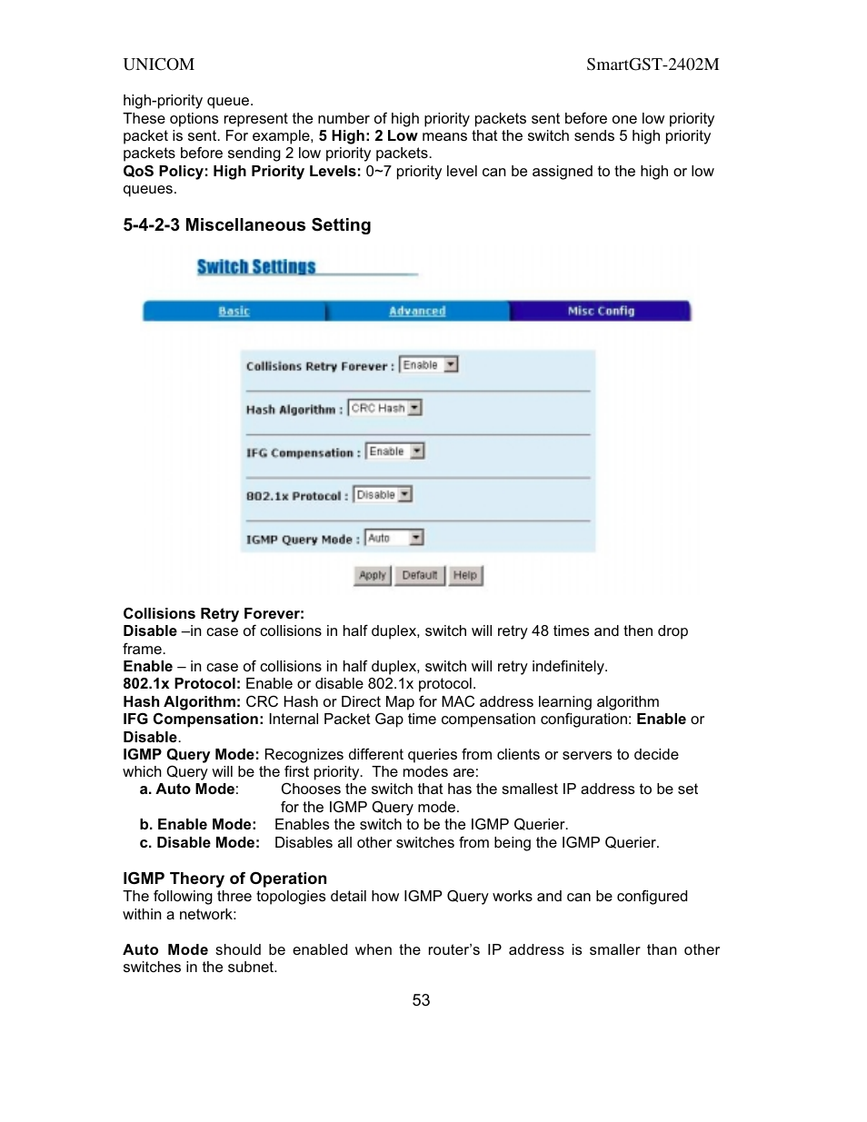 UNICOM Electric SmartGST-2402M User Manual | Page 54 / 82