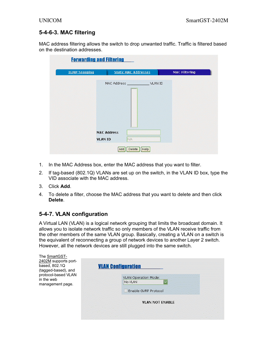 UNICOM Electric SmartGST-2402M User Manual | Page 62 / 82