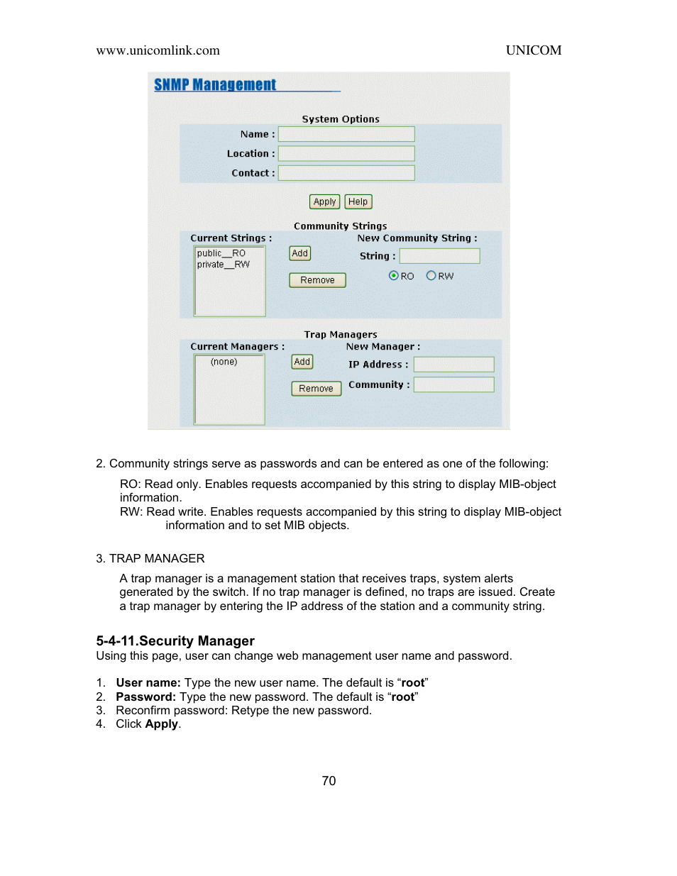 UNICOM Electric SmartGST-2402M User Manual | Page 71 / 82