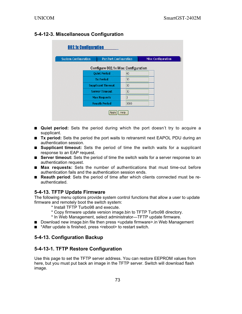 UNICOM Electric SmartGST-2402M User Manual | Page 74 / 82