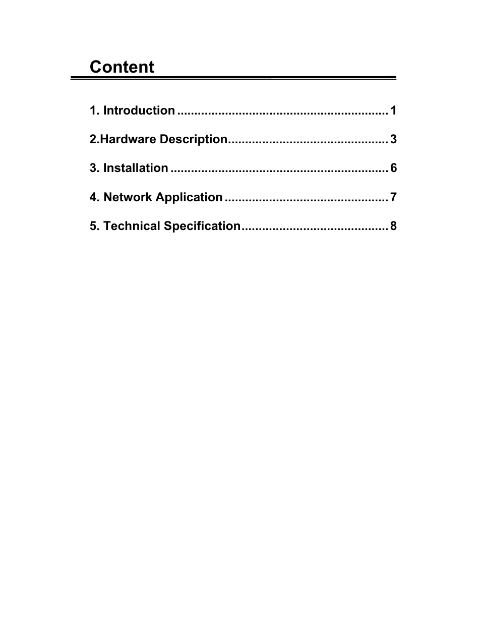 Content | UNICOM Electric GEP-32005T User Manual | Page 2 / 12