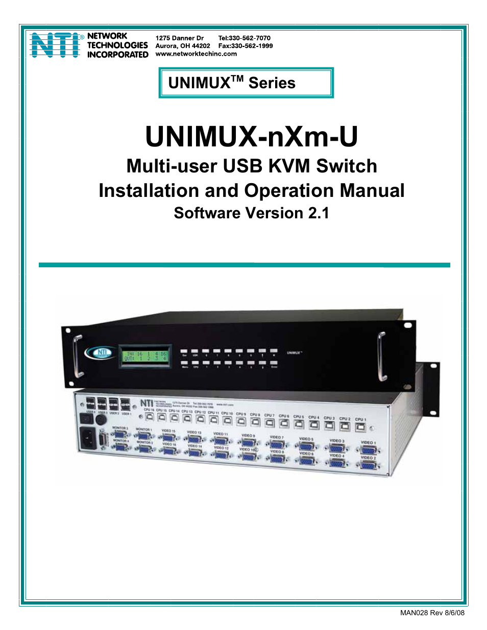 UNIMAX Houseware KVM Switch User Manual | 46 pages