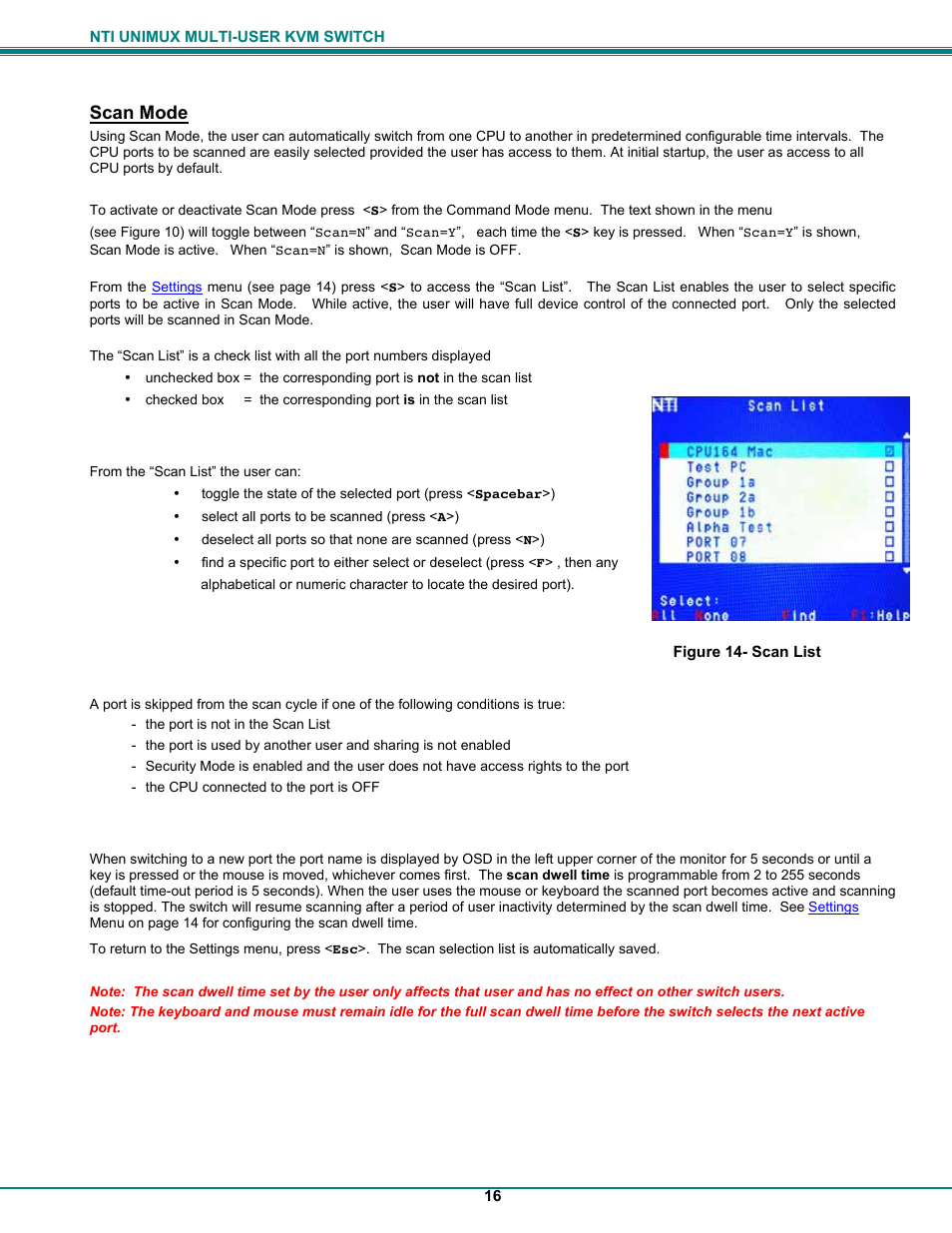 Scan mode | UNIMAX Houseware KVM Switch User Manual | Page 21 / 46