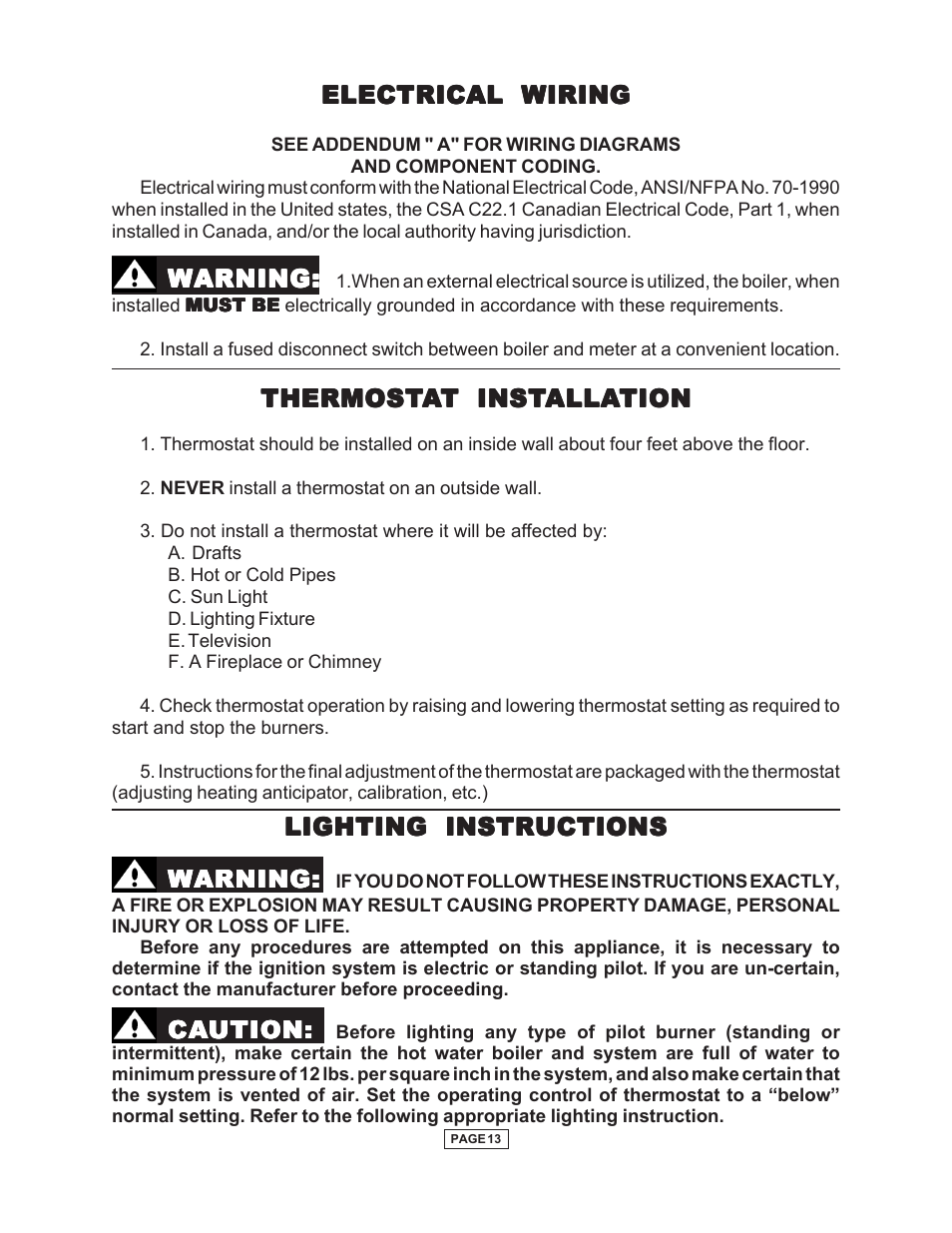 Utica Gas-fired Boiler User Manual | Page 14 / 28