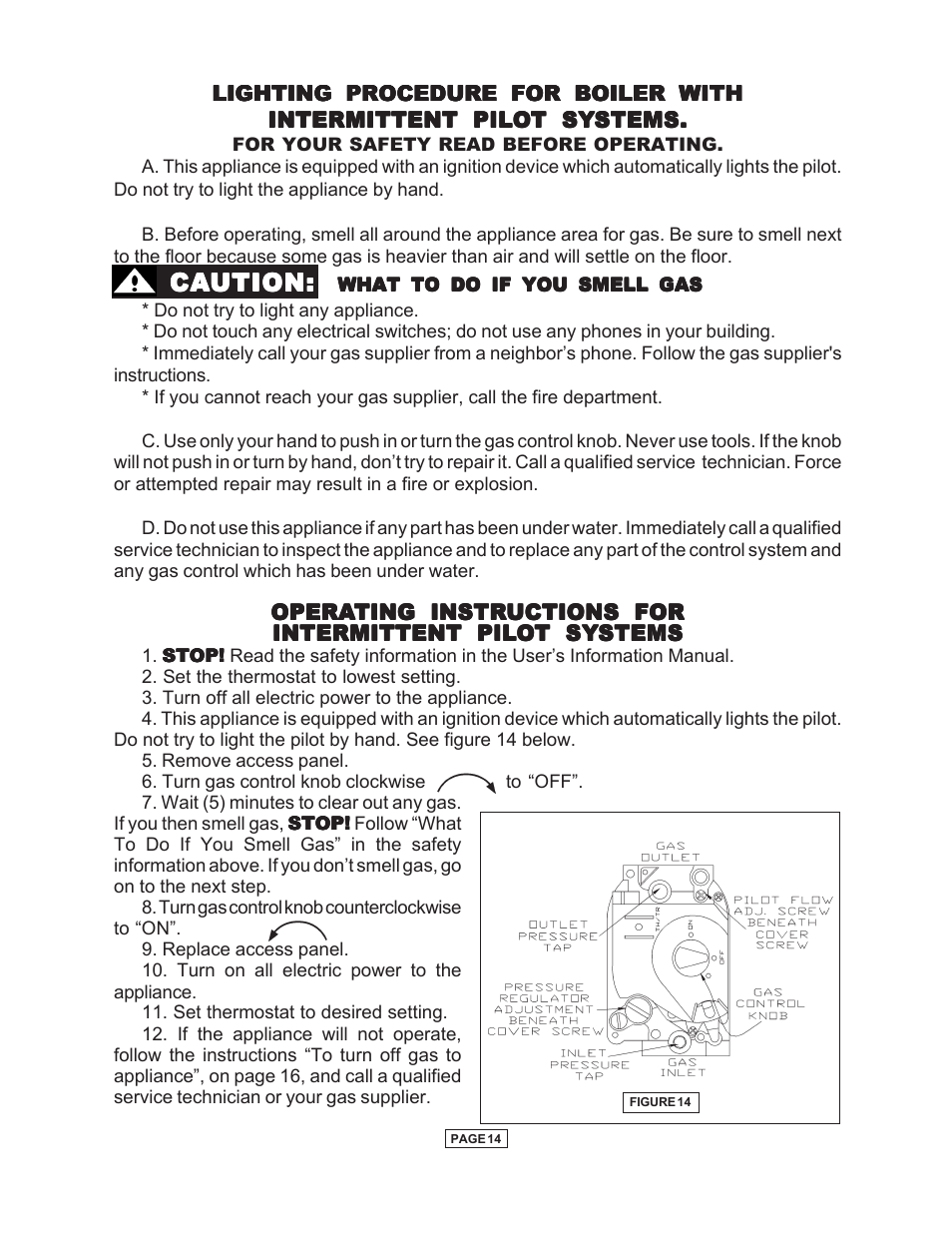 Ca caution: ution: ution: ution: ution | Utica Gas-fired Boiler User Manual | Page 15 / 28