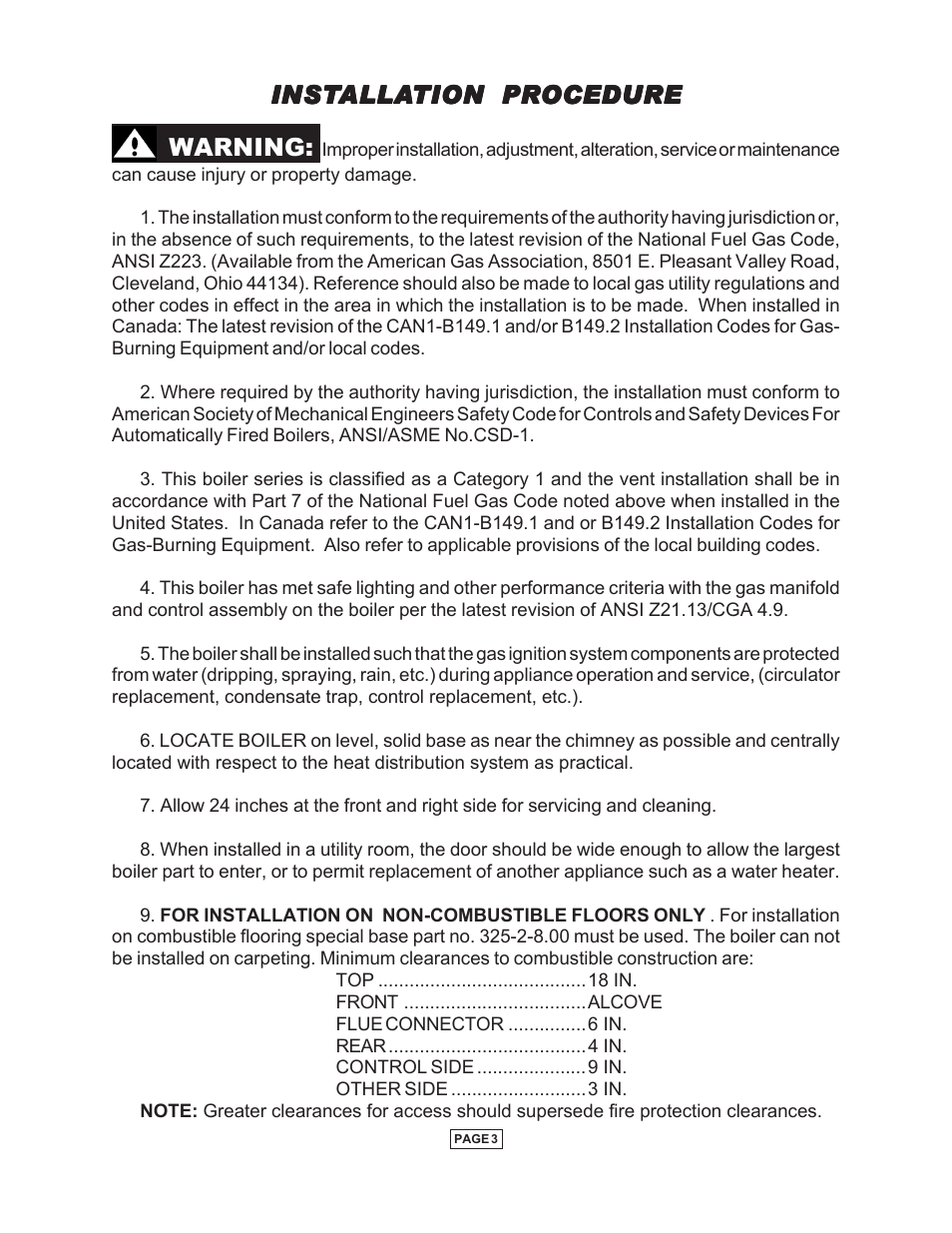 Utica Gas-fired Boiler User Manual | Page 4 / 28