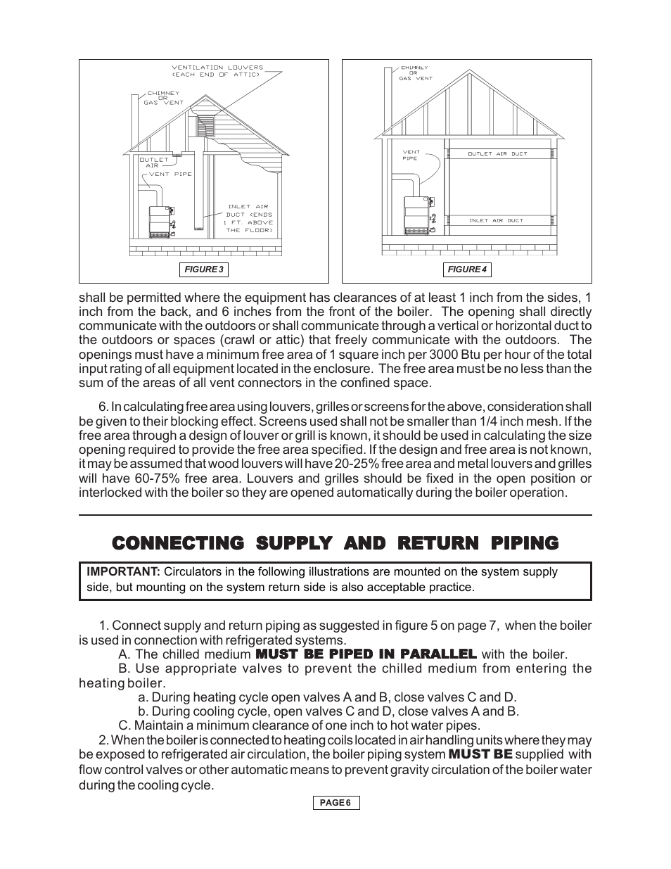 Connecting suppl | Utica Gas-fired Boiler User Manual | Page 7 / 28