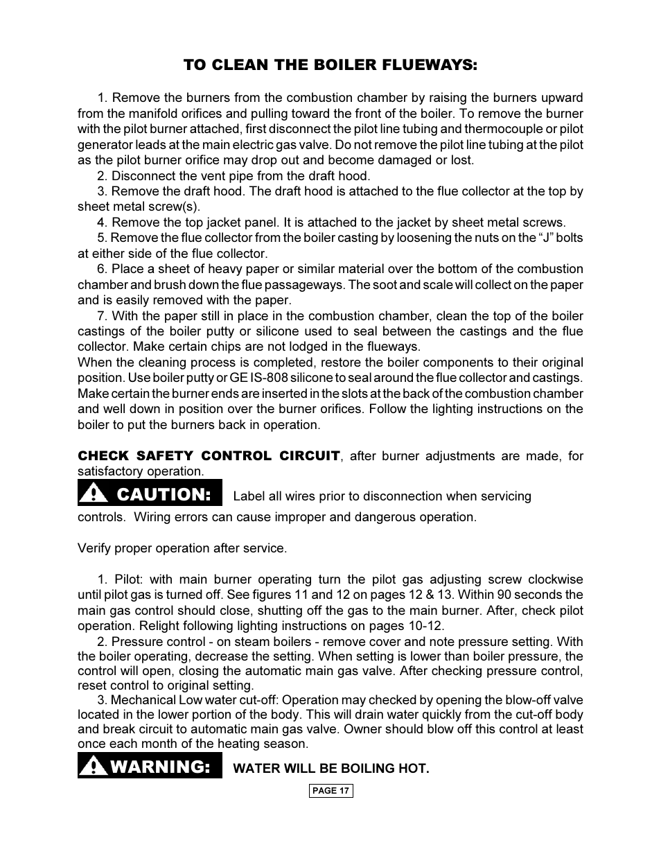 Caution, Warning | Utica PEG-C User Manual | Page 19 / 28