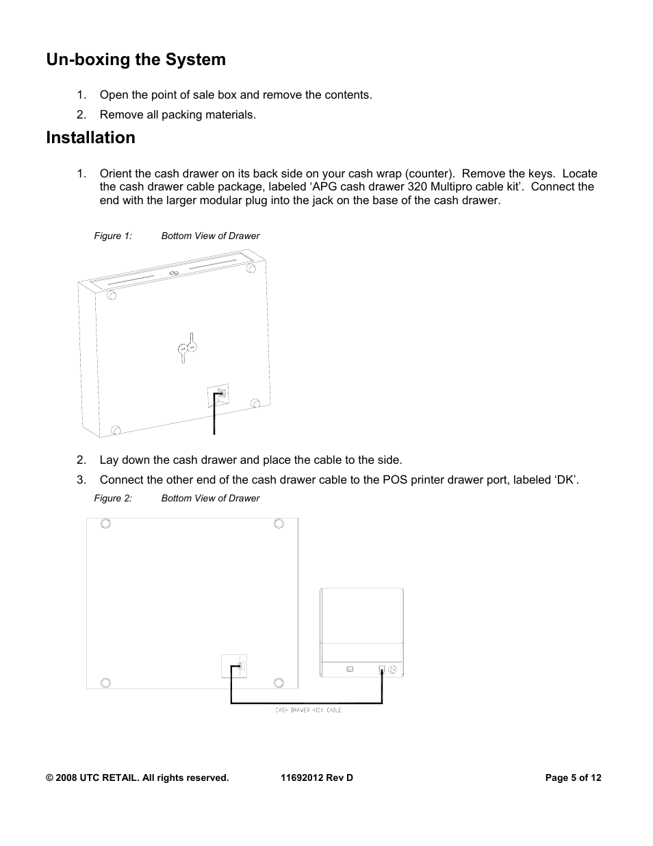 Un-boxing the system, Installation, Un-boxing the system installation | Ultimate Technology 2200 User Manual | Page 5 / 12