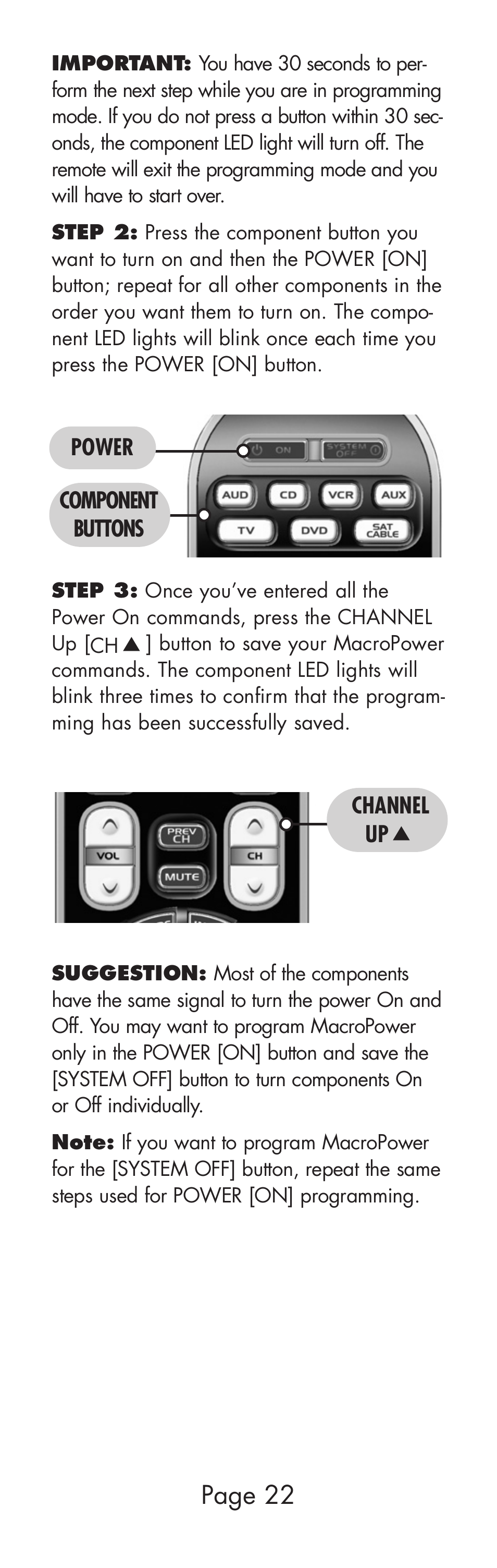 Page 22 | Universal Remote Control (URS) WR7 User Manual | Page 22 / 52