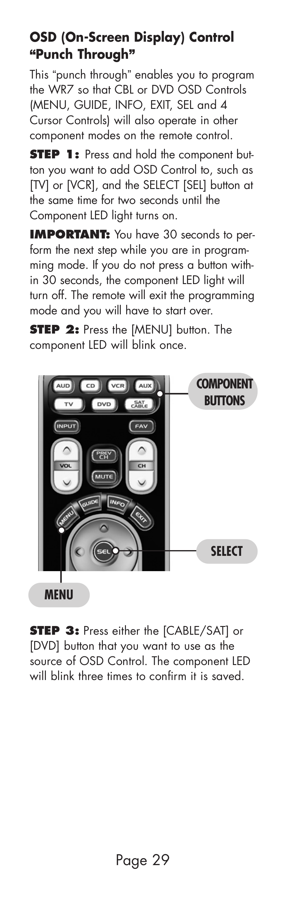 Page 29 | Universal Remote Control (URS) WR7 User Manual | Page 29 / 52